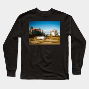 Retired Fishing Boat of the Coast of New-Brunswick, Canada V1 Long Sleeve T-Shirt